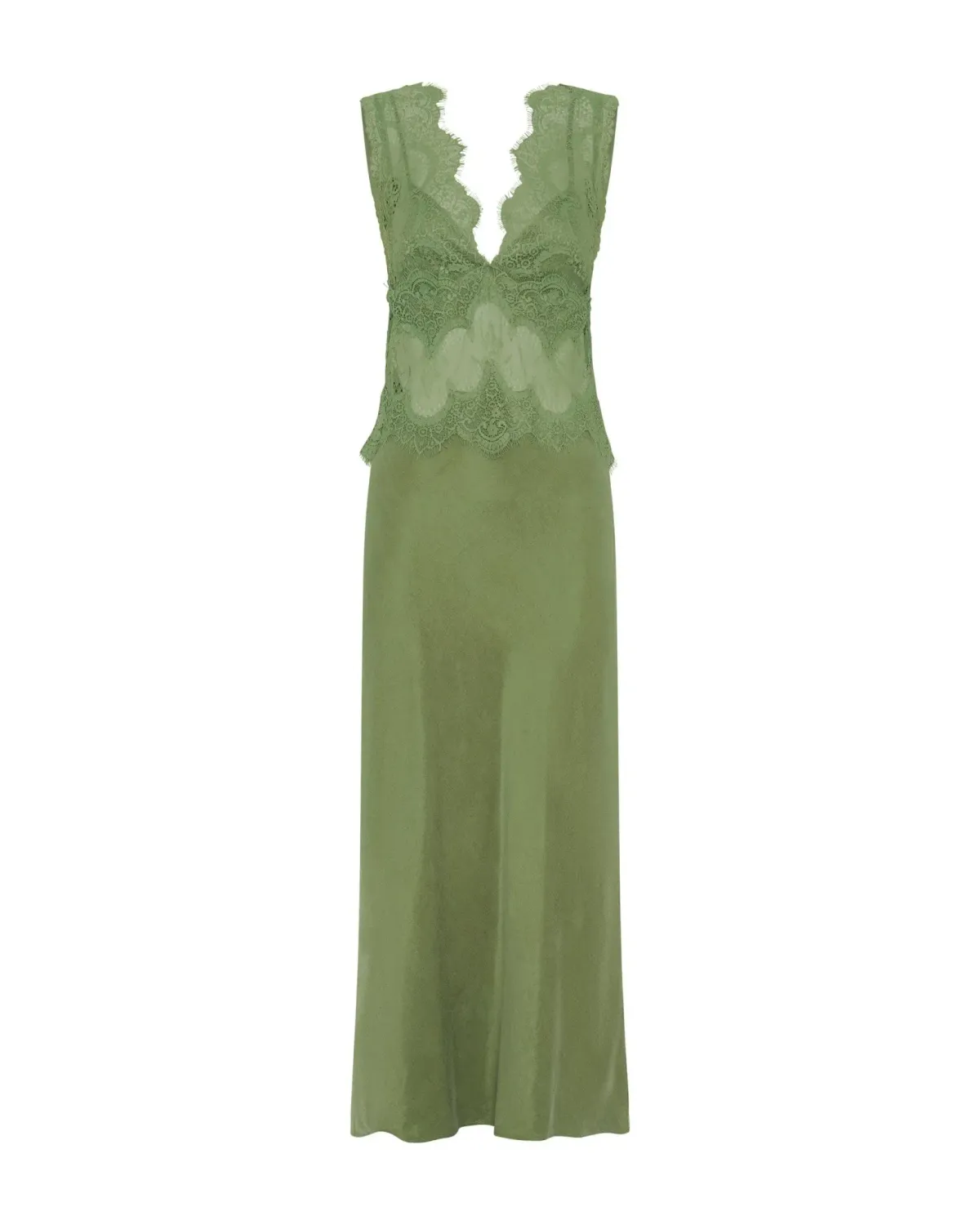 Third Form Visions Deep V Dress in Sage 10 / M - Image 4