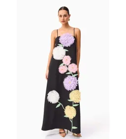 Elliatt Buttercup Embroidered Maxi Dress in Black Size M/AU10 for rent on The Volte - image 3