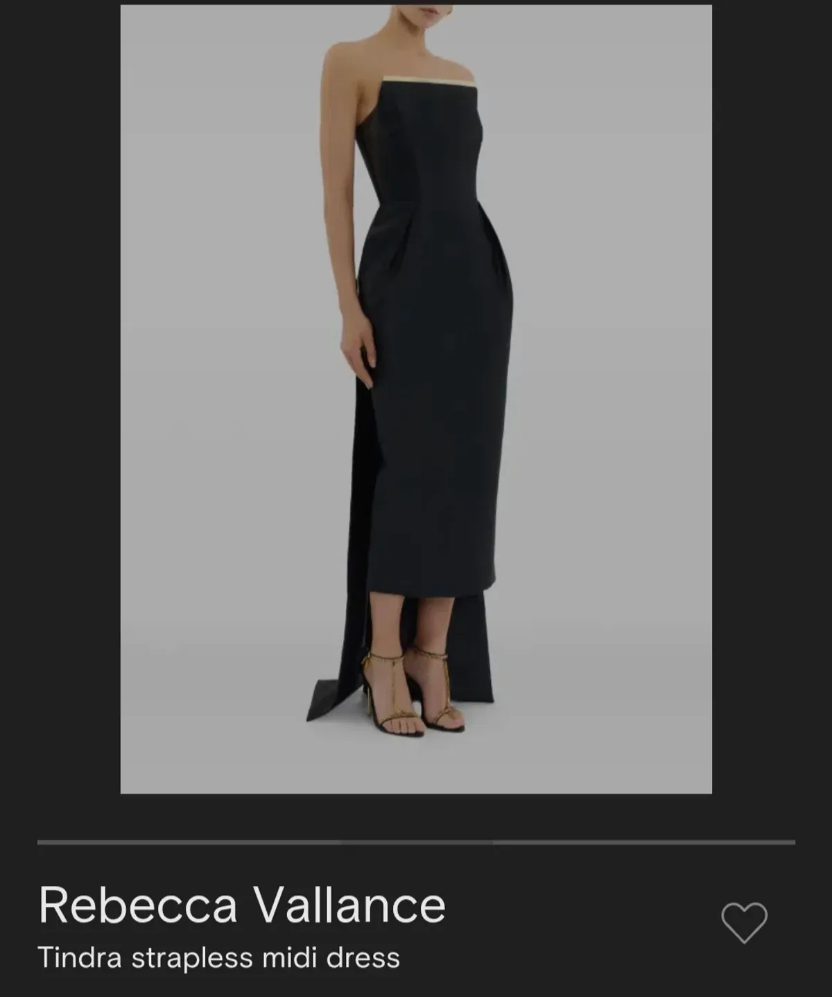 Rebecca Vallance Tindara Black Midi size 14 - Image 1