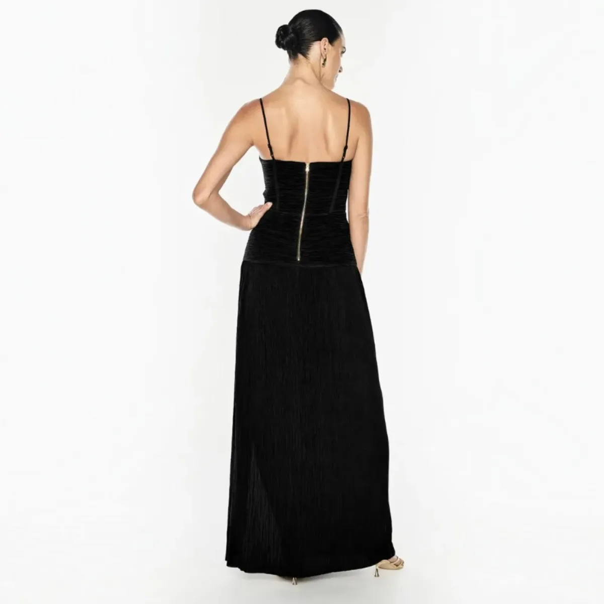 Manning Cartell Double Time Pleat Dress In Black Size 8 - Image 2