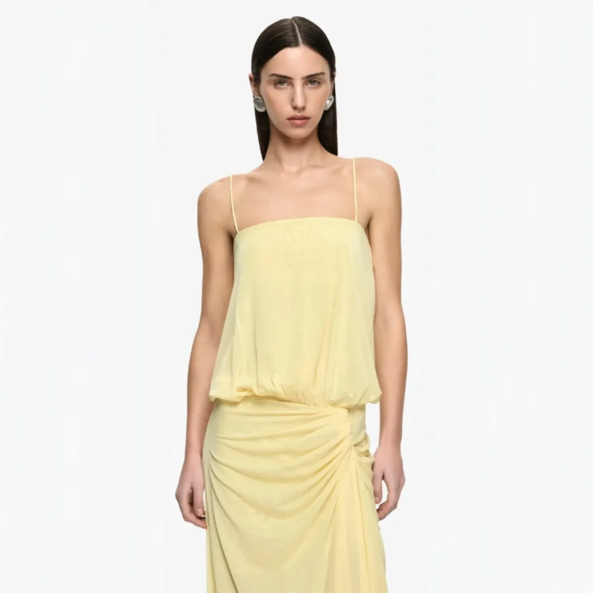 Bec & Bridge Kora Blouson Maxi Dress in Lemon Cream Size 8 - Image 2