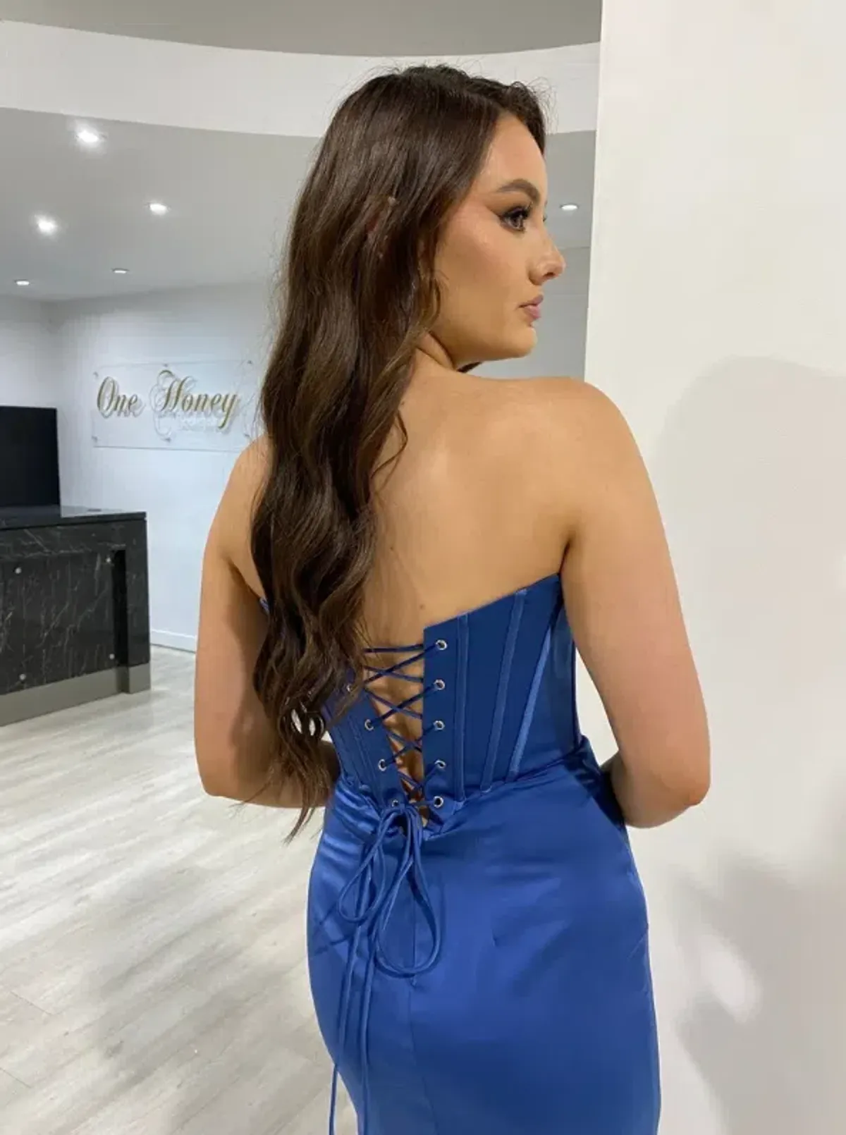One Honey Botique Tyra Soft Navy dress - Image 2