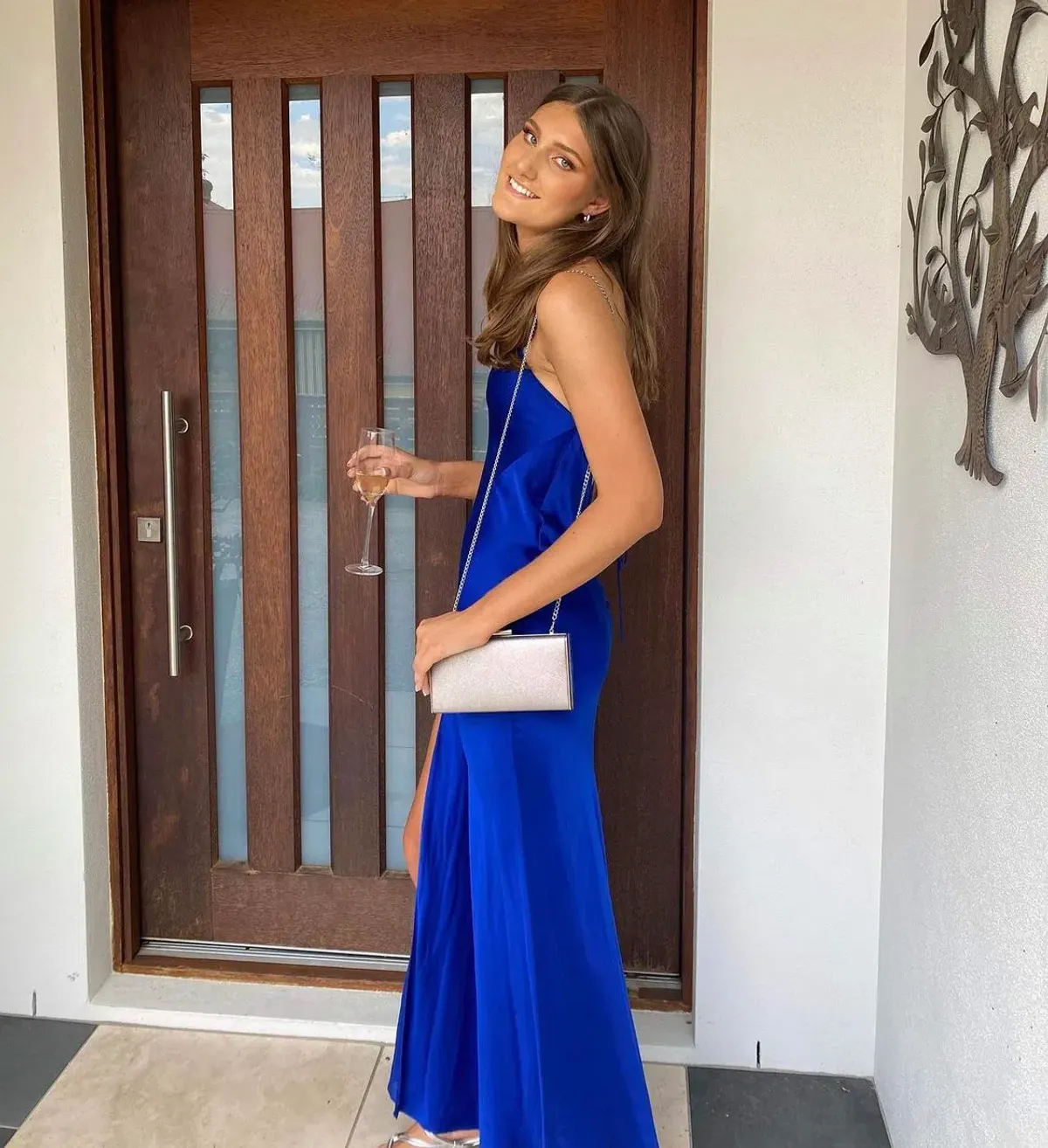 Michelle Mason Bias Cobalt dress - Image 2