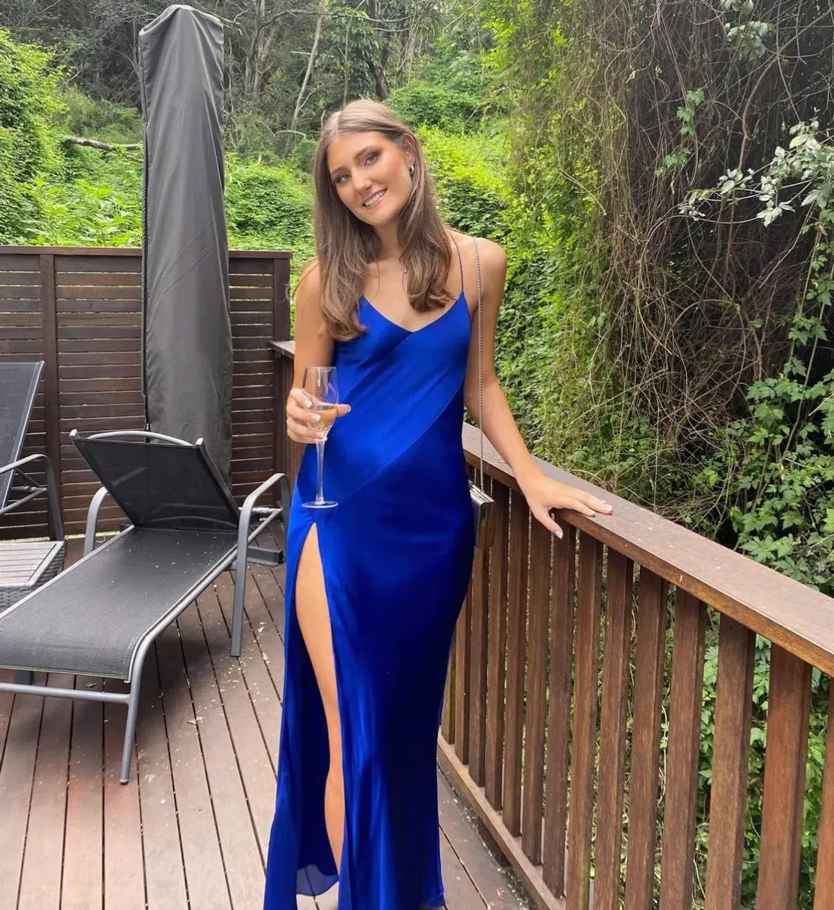 Michelle Mason Bias Cobalt dress - Image 3