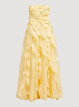 BRAND NEW 💛 Aje ALLAIRIE GOWN in Butter Yellow - Size 14 AU  💛 Ruffled Tiered Maxi Dress  💛 for rent on The Volte - image 8