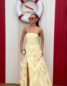 BRAND NEW 💛 Aje ALLAIRIE GOWN in Butter Yellow - Size 14 AU  💛 Ruffled Tiered Maxi Dress  💛 for rent on The Volte - image 2