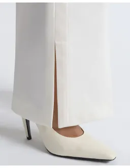 Cue Satin Waistband Straight Leg Pant Size 6 AU Ivory for rent on The Volte - image 4