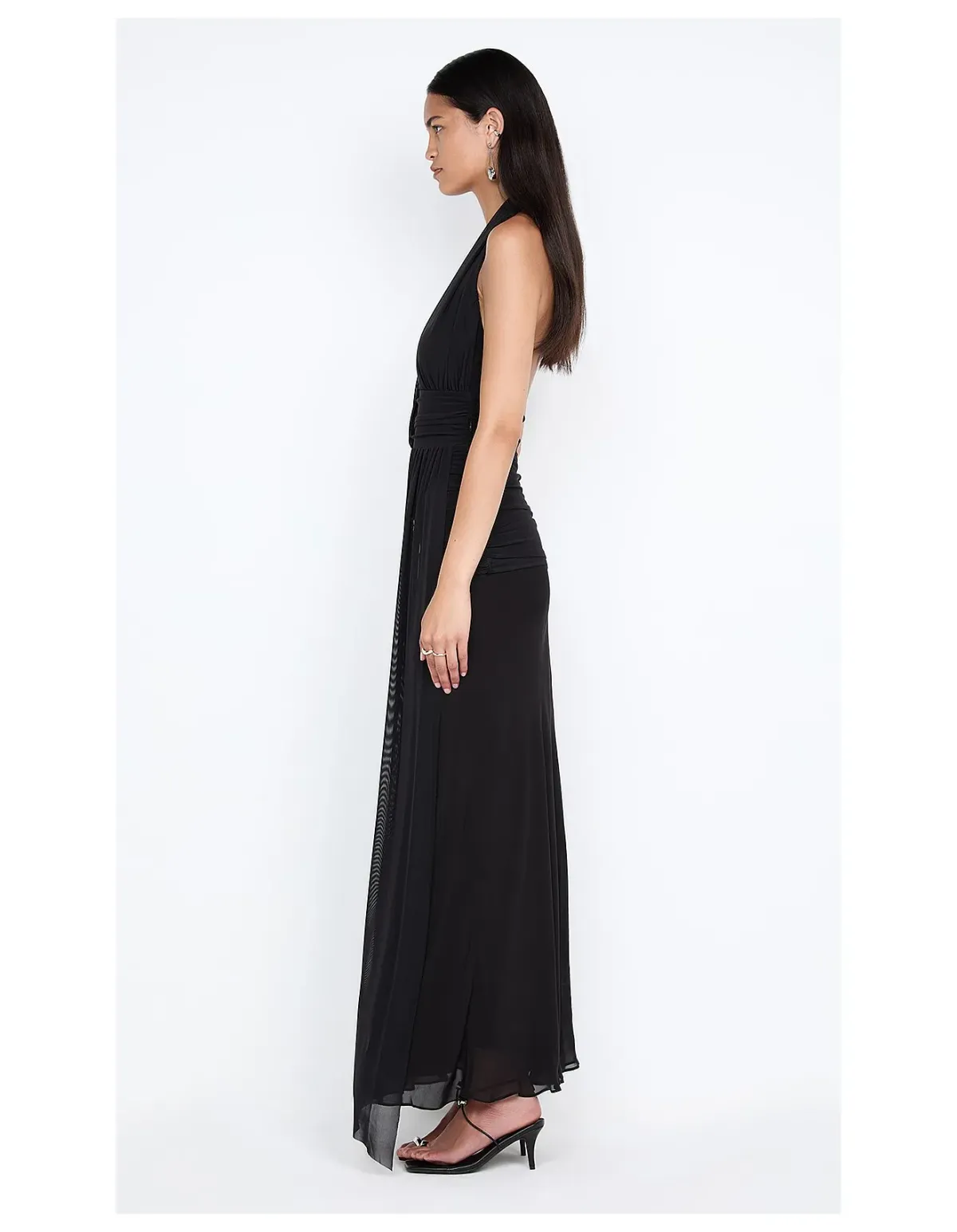 Bec + Bridge Cassis Drape Maxi Dress Black Size 8 - Image 3