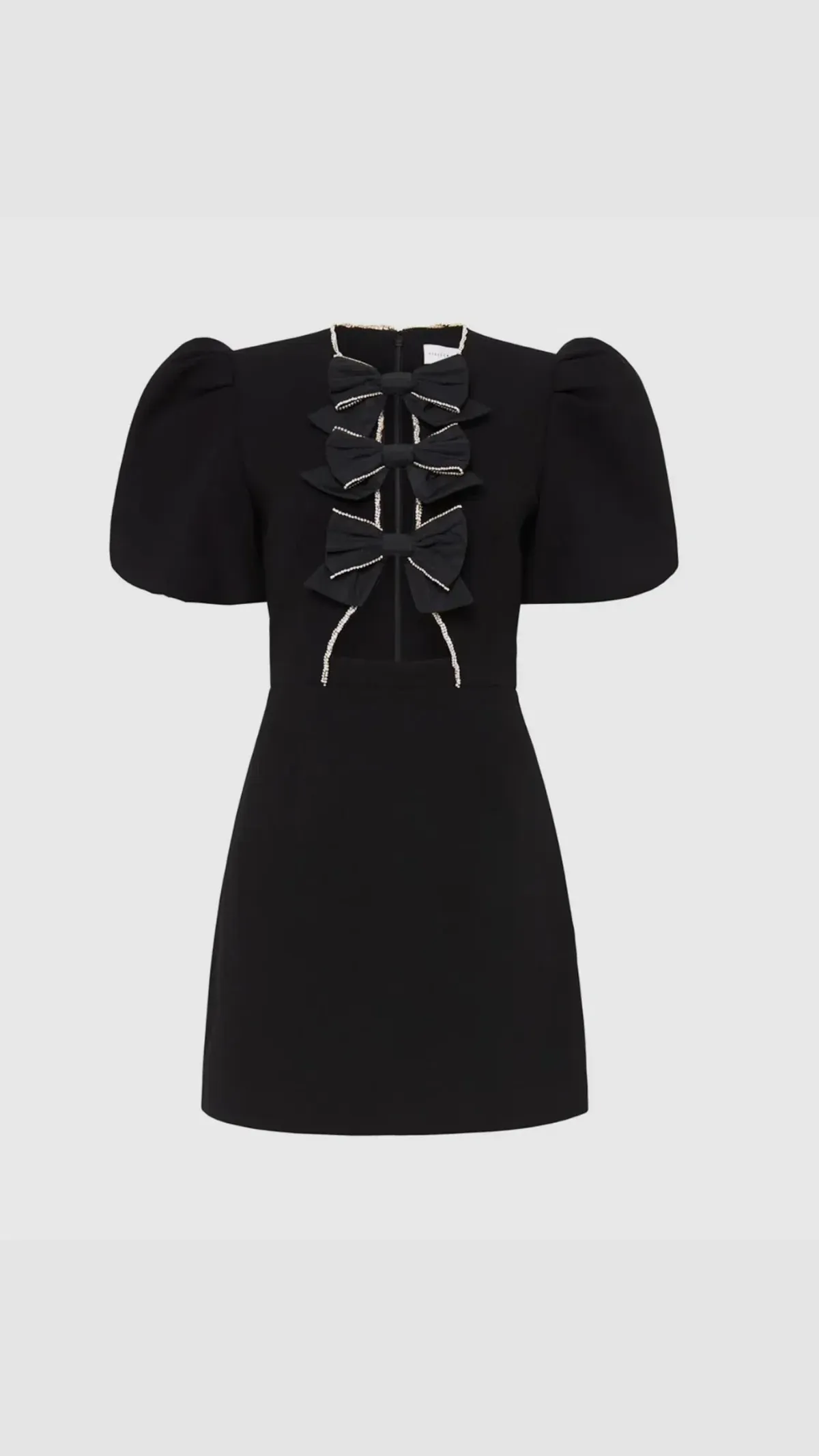 Rebecca Vallance Katie Bow Mini Dress Black Size 6 - Image 2