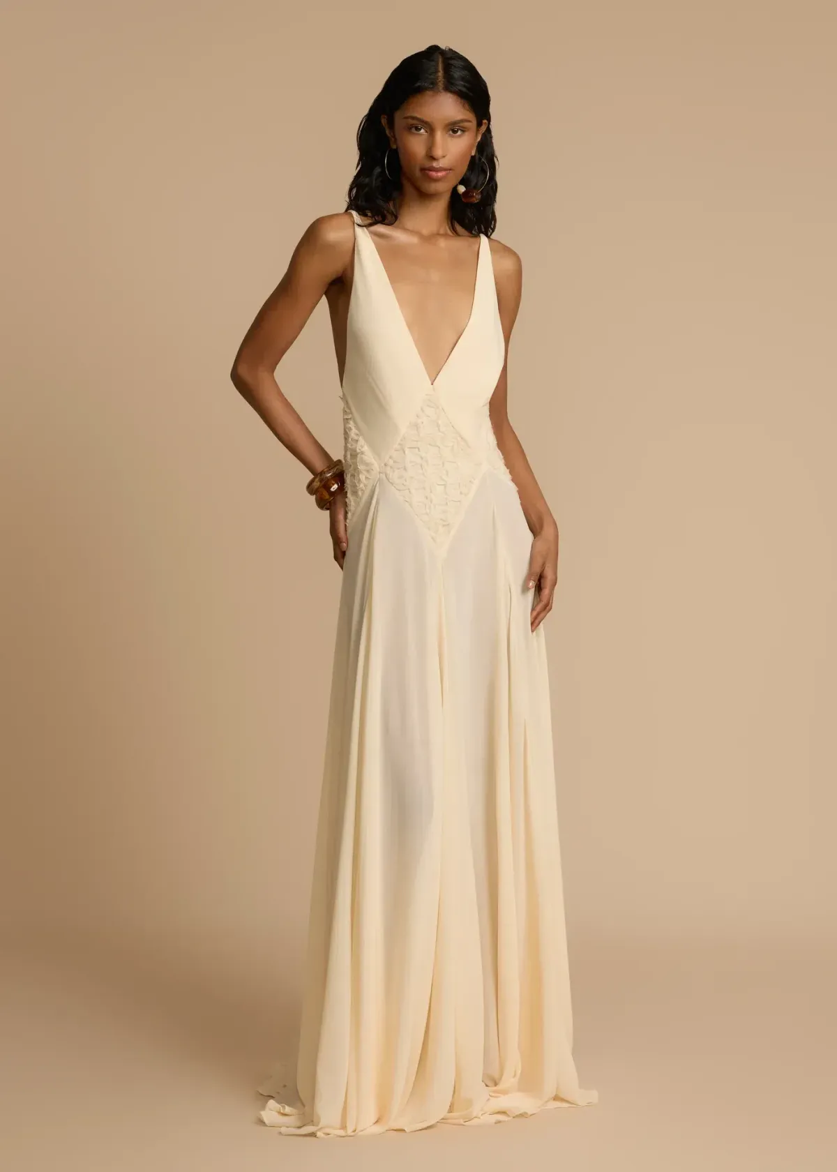LAVINIA DRESS CREAM SIZE XS - Image 1