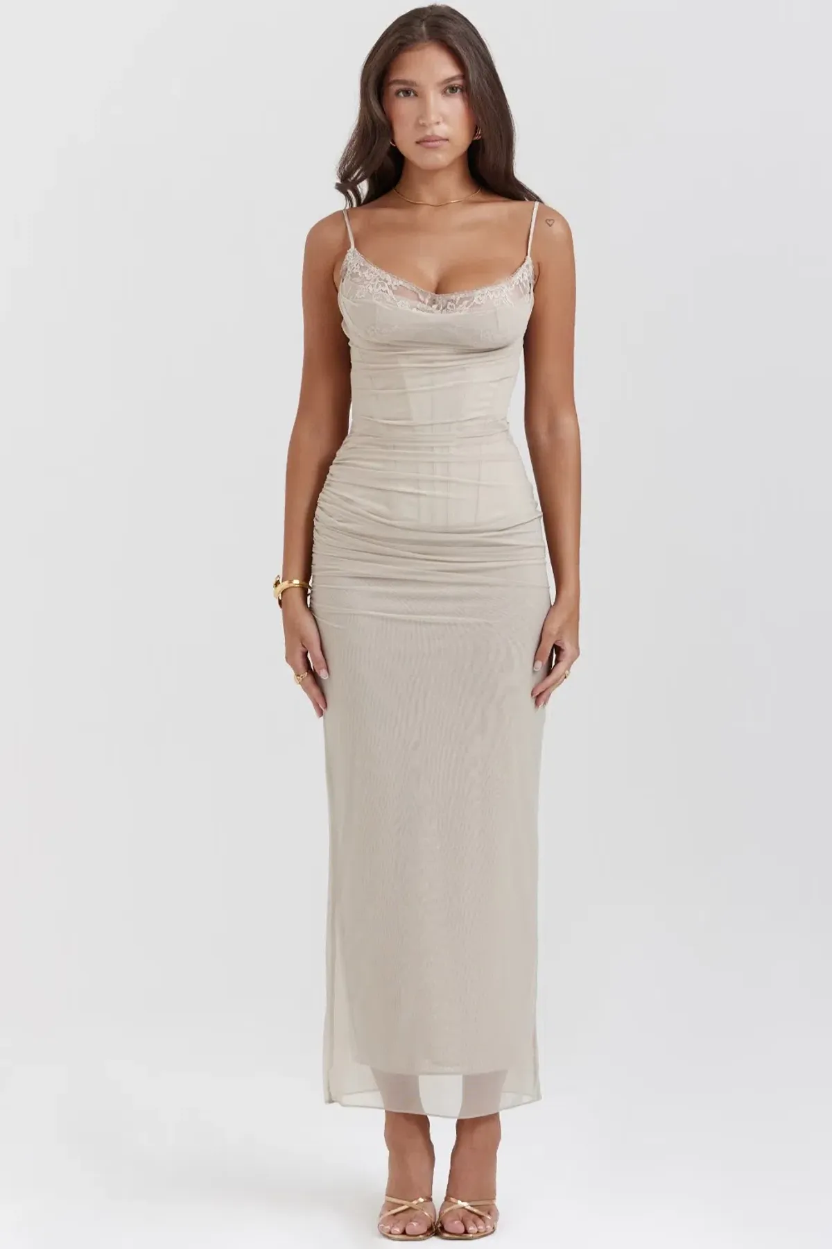 House of CB Nalini Maxi Dress in Sand Size XS - Image 1