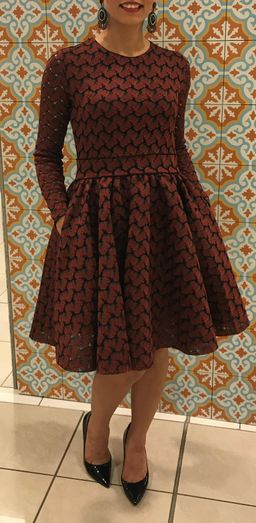 Maje Royani Bonded Lace Dress Red Size 8 for rent on The Volte - image 6