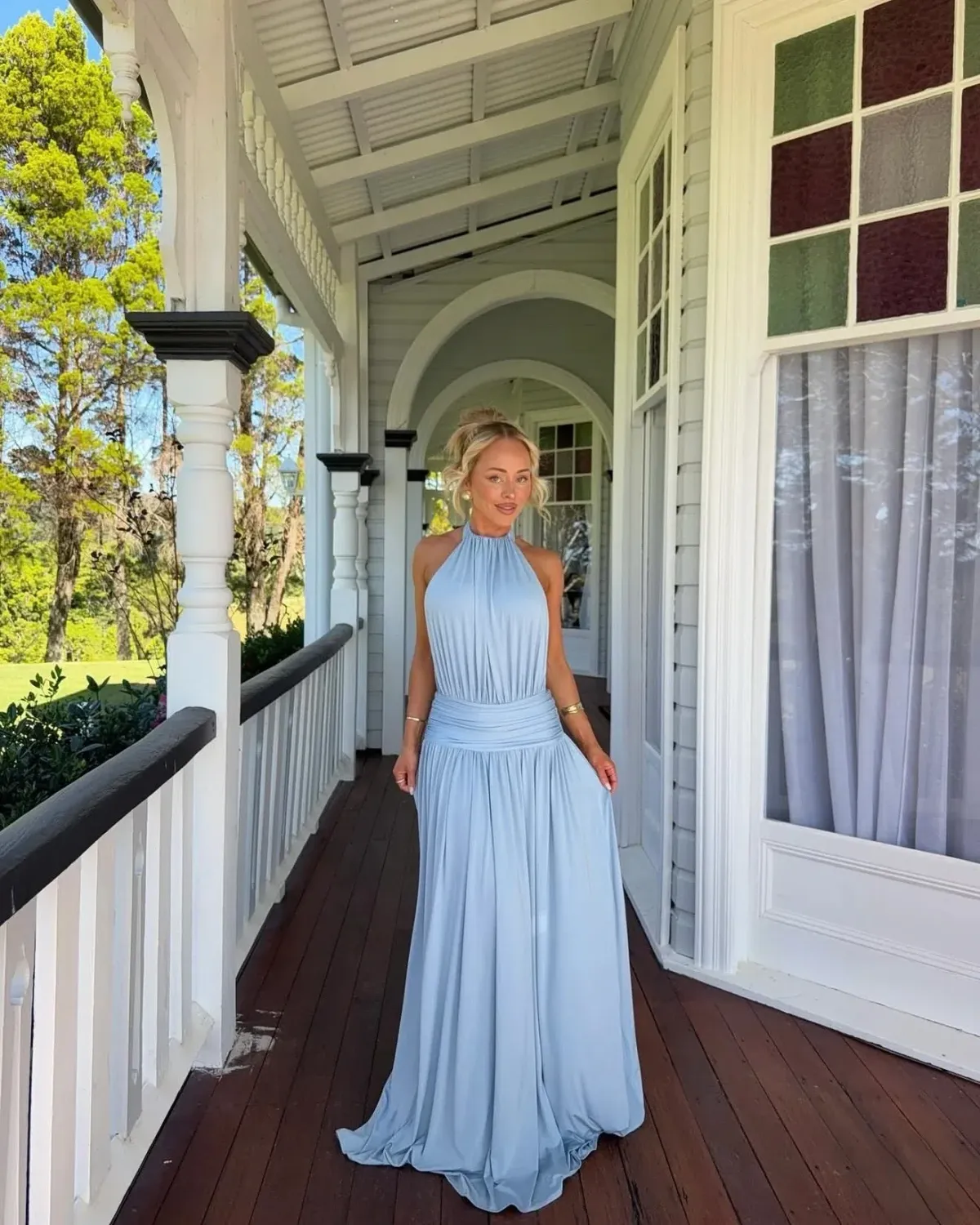 Arcina Ori Santina Maxi Dress in Blue Size M - Image 2