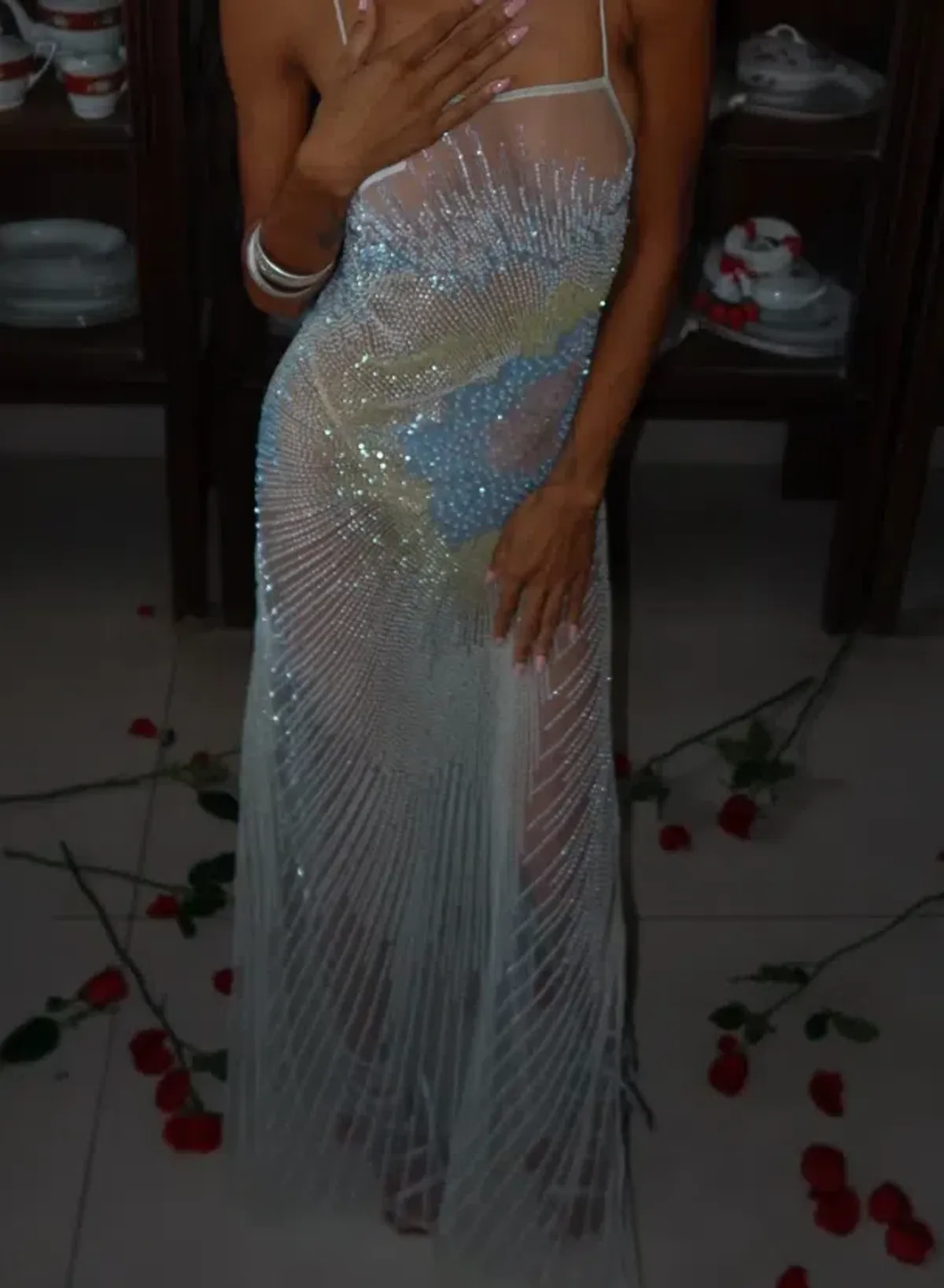 Into Gaia Fantasia Dress & Scarf SIZE 8 - Image 4
