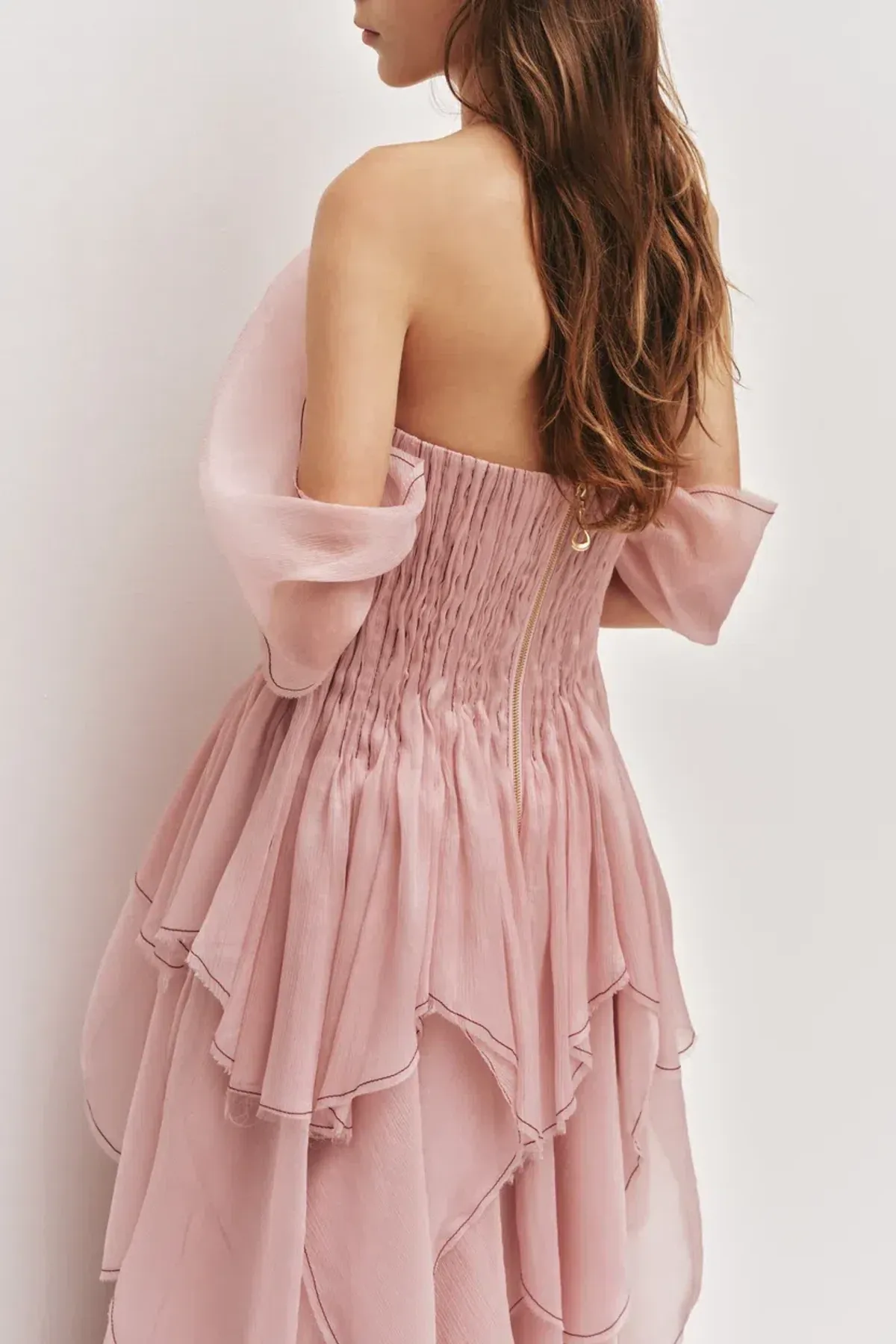 Aje Nisha Gown in Fawn Pink Size 10 - Image 5