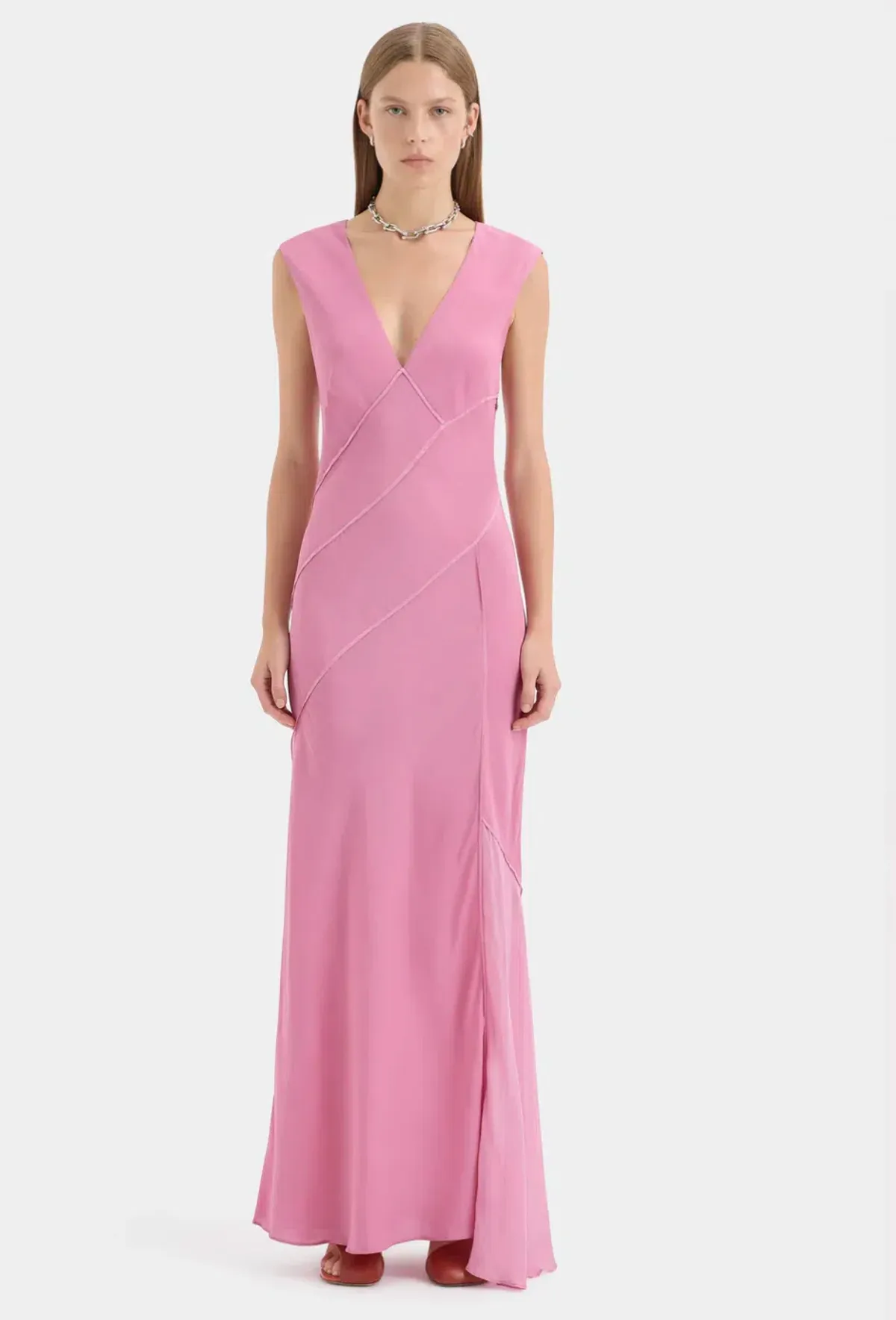 Sir Elin Panelled Gown Berry sz 2 - Image 1