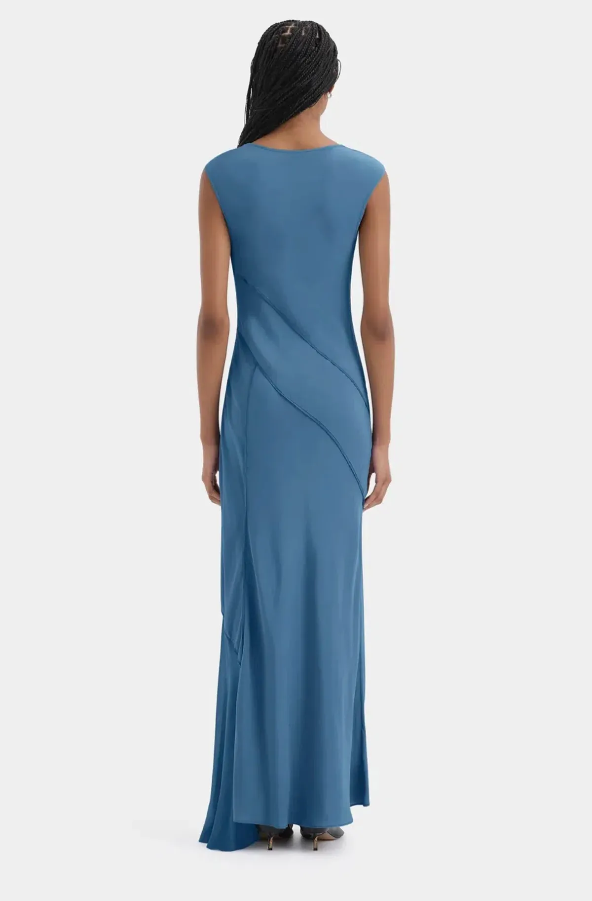 Sir Elin Panelled Gown washed blue sz 2 - Image 4