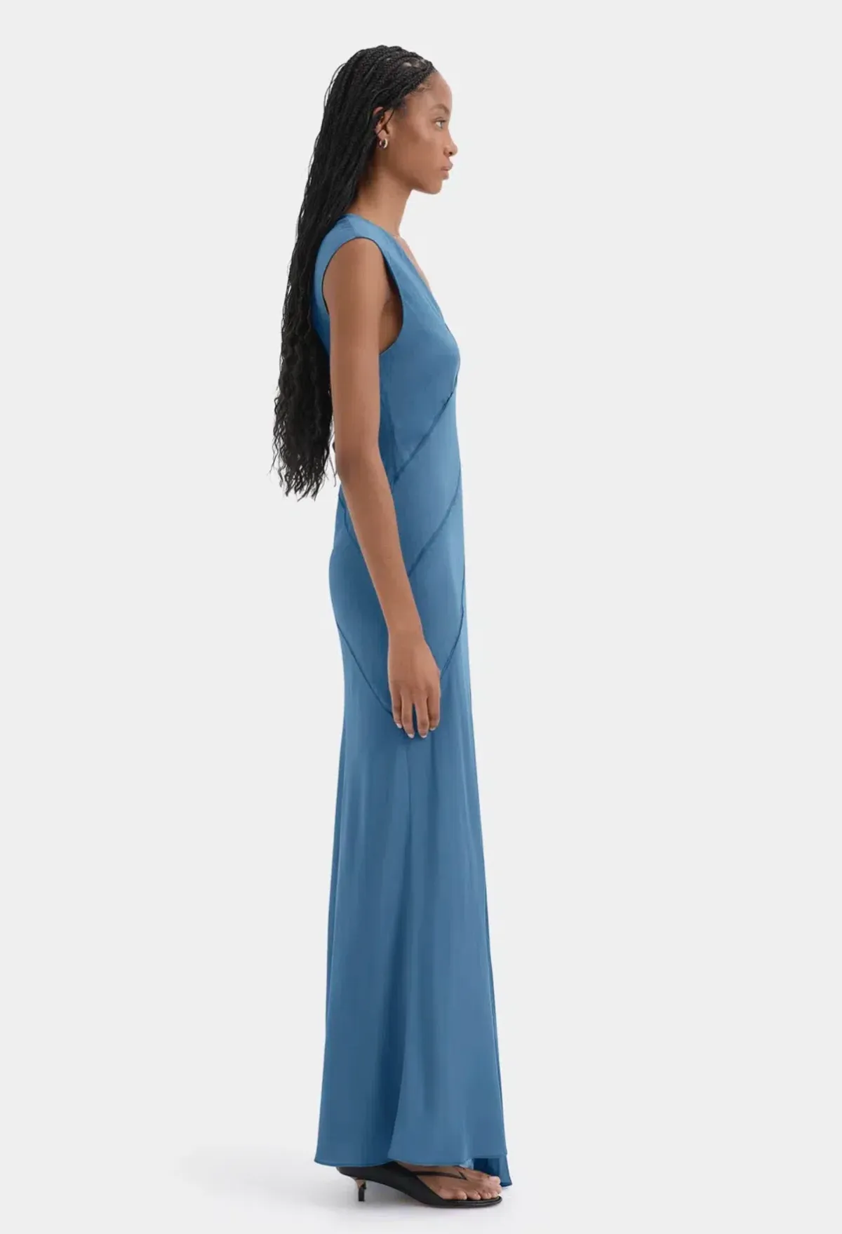 Sir Elin Panelled Gown washed blue sz 3 - Image 3