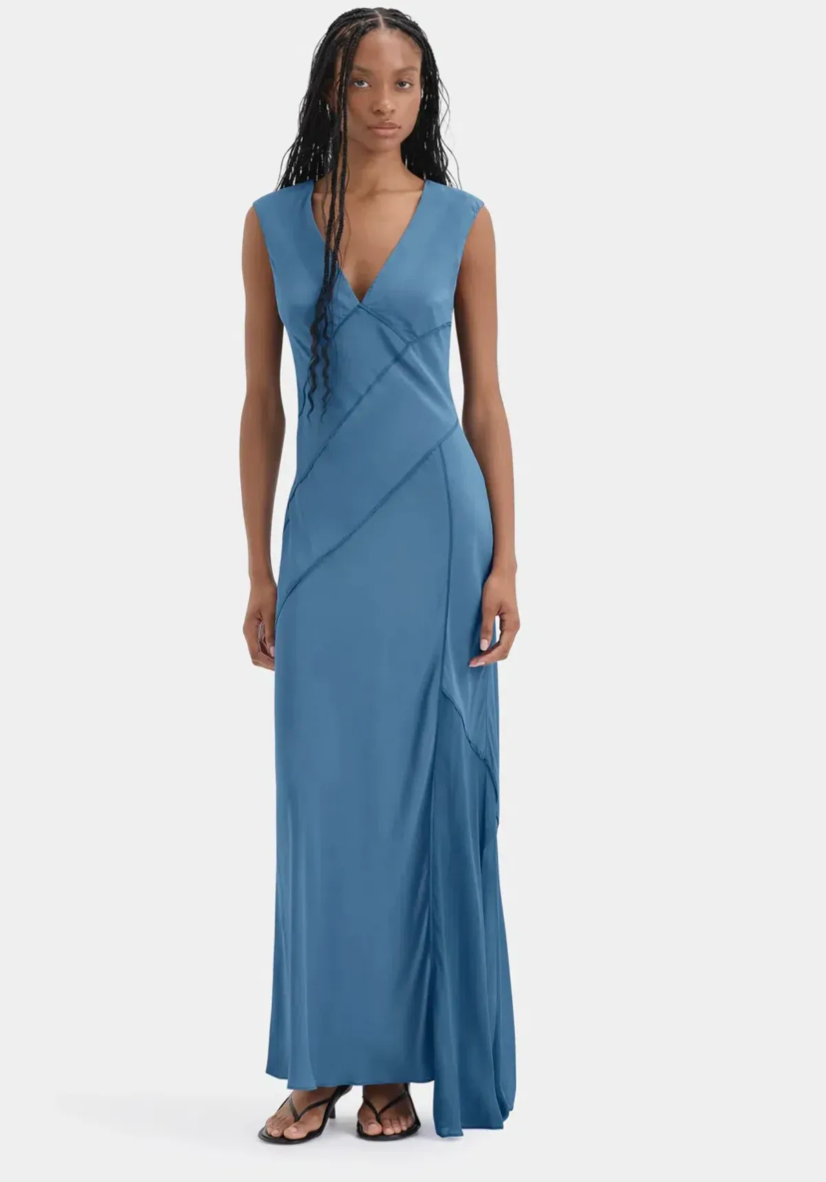 Sir Elin Panelled Gown washed blue sz 3 - Image 1