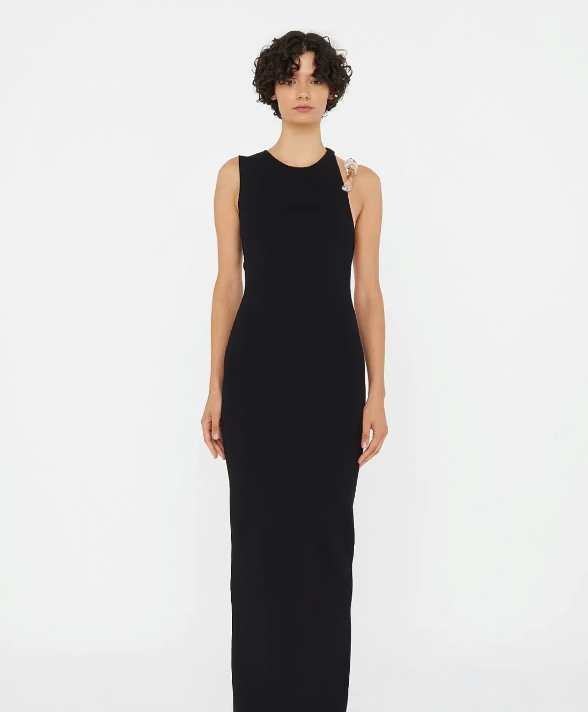 Christopher Esber ENCASED NATURE RESIN SL KNIT COLUMN DRESS sz S - Image 1