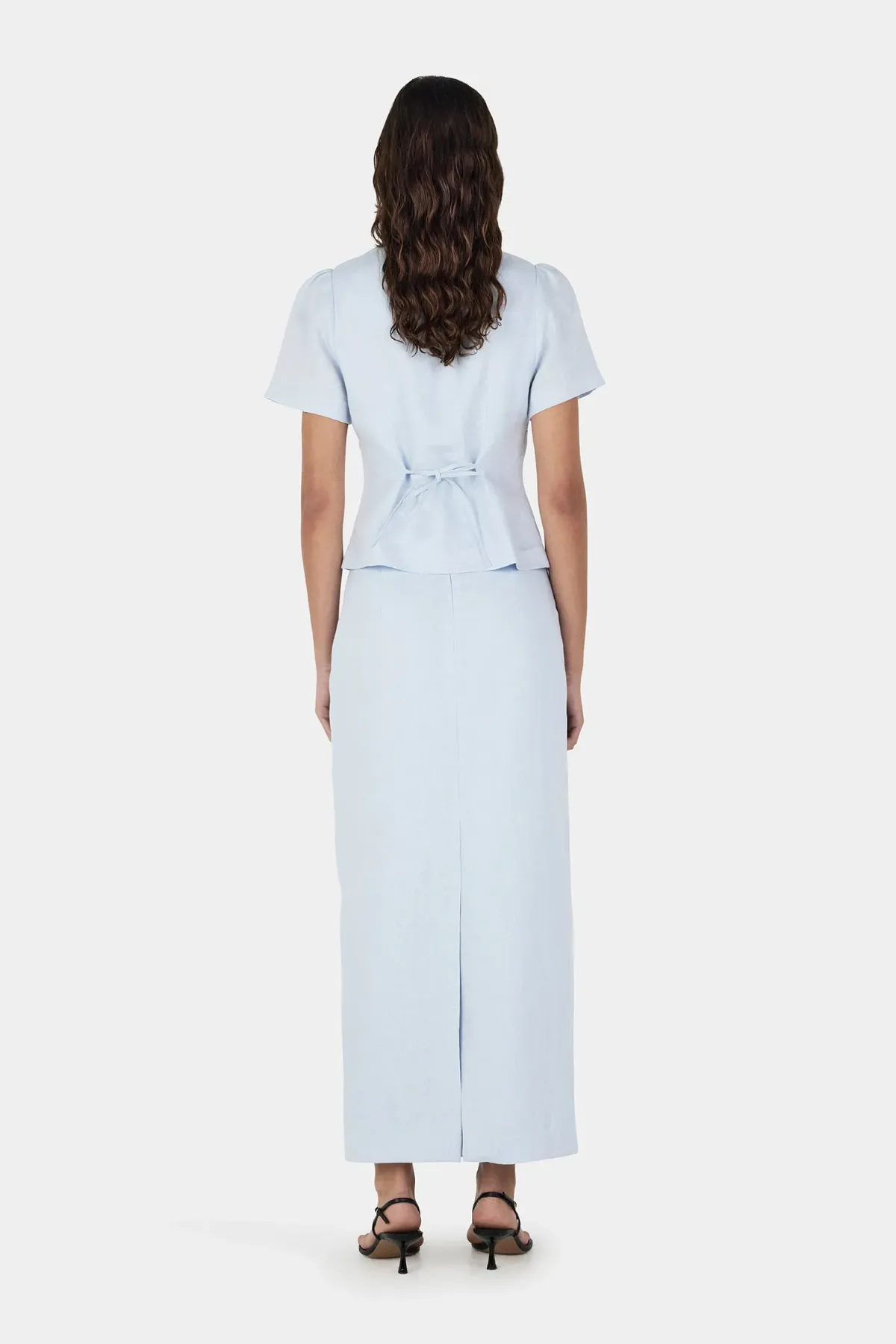 HANSEN + GRETEL Sellar Linen Top Baby Blue - Image 3