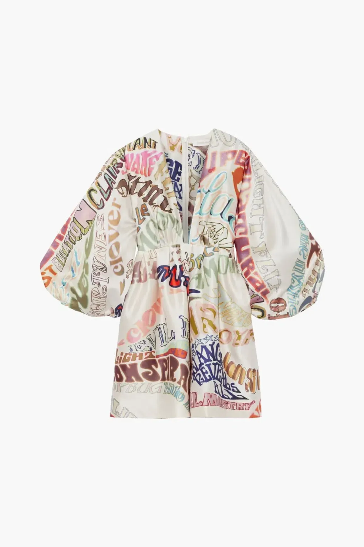 Zimmermann The Ladybeetle Word Mini Dress in Word Print Size 0 / Au 8 - Image 2