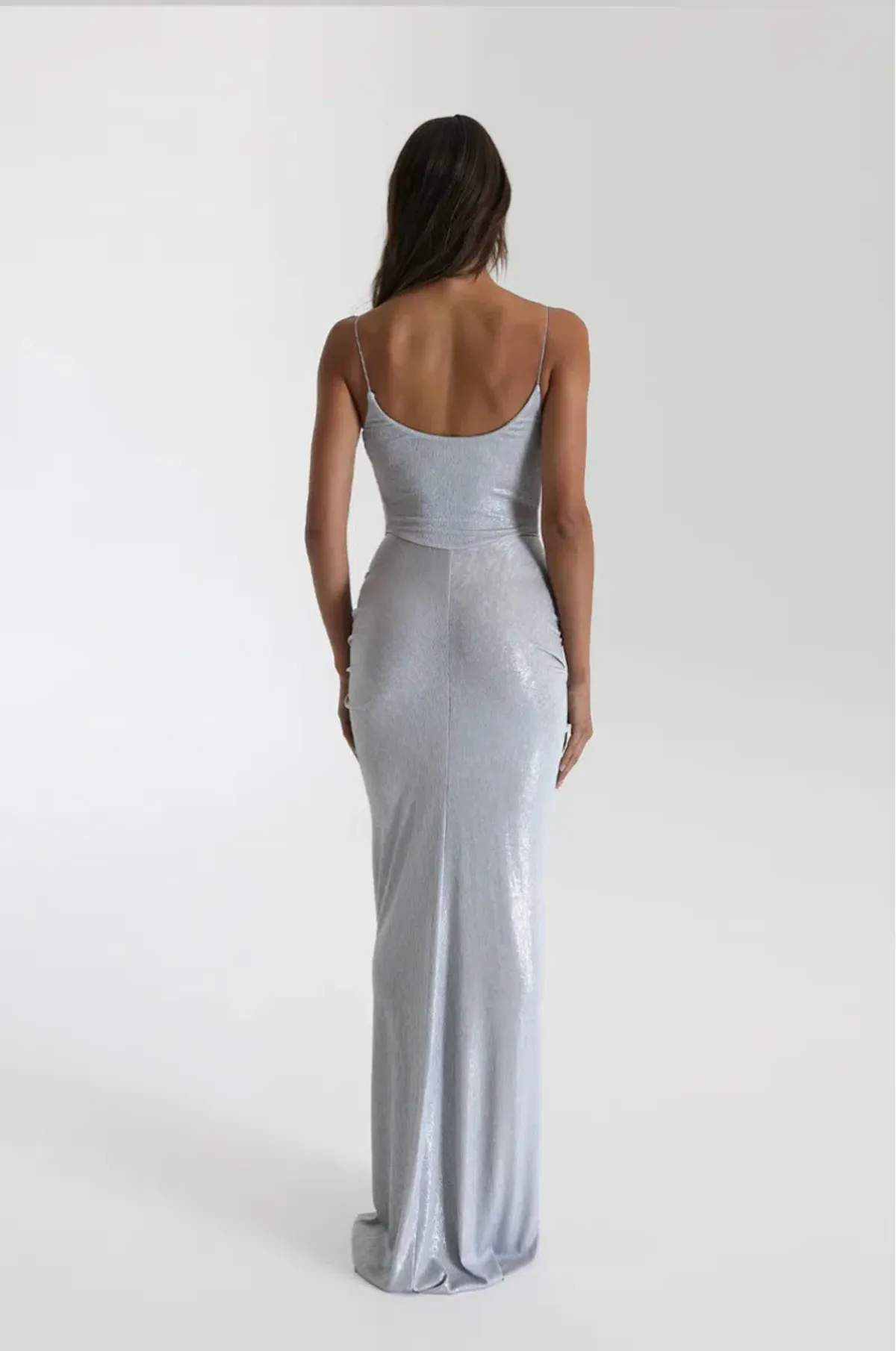 Natalie Rolt Allora Gown Silver size 10 - Image 3
