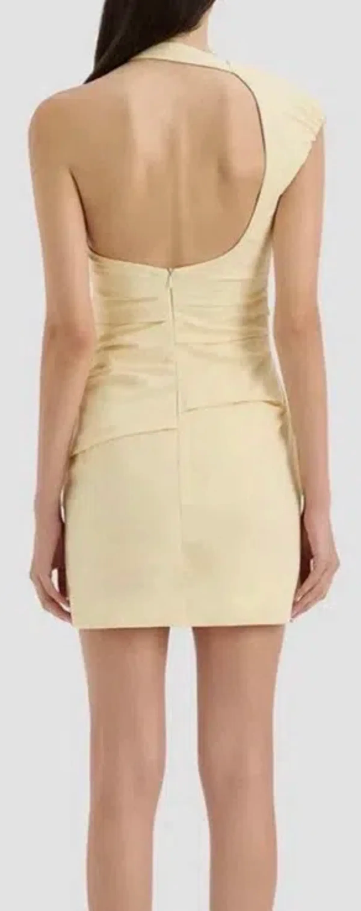 SIR the Label Giacomo Butter Yellow Mini Dress - Image 3