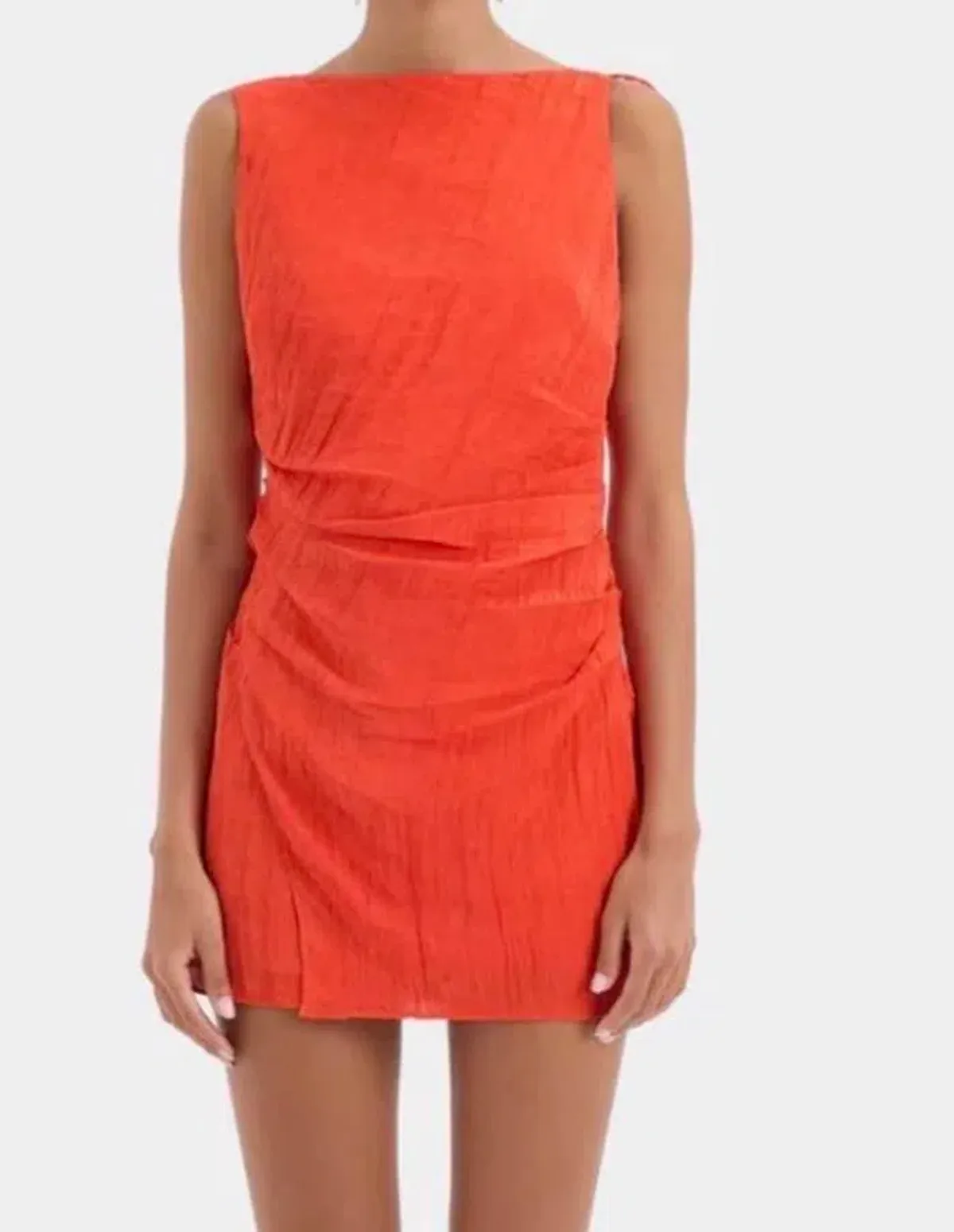 Sir the Label Ligera Mini Dress Tangerina - Image 2