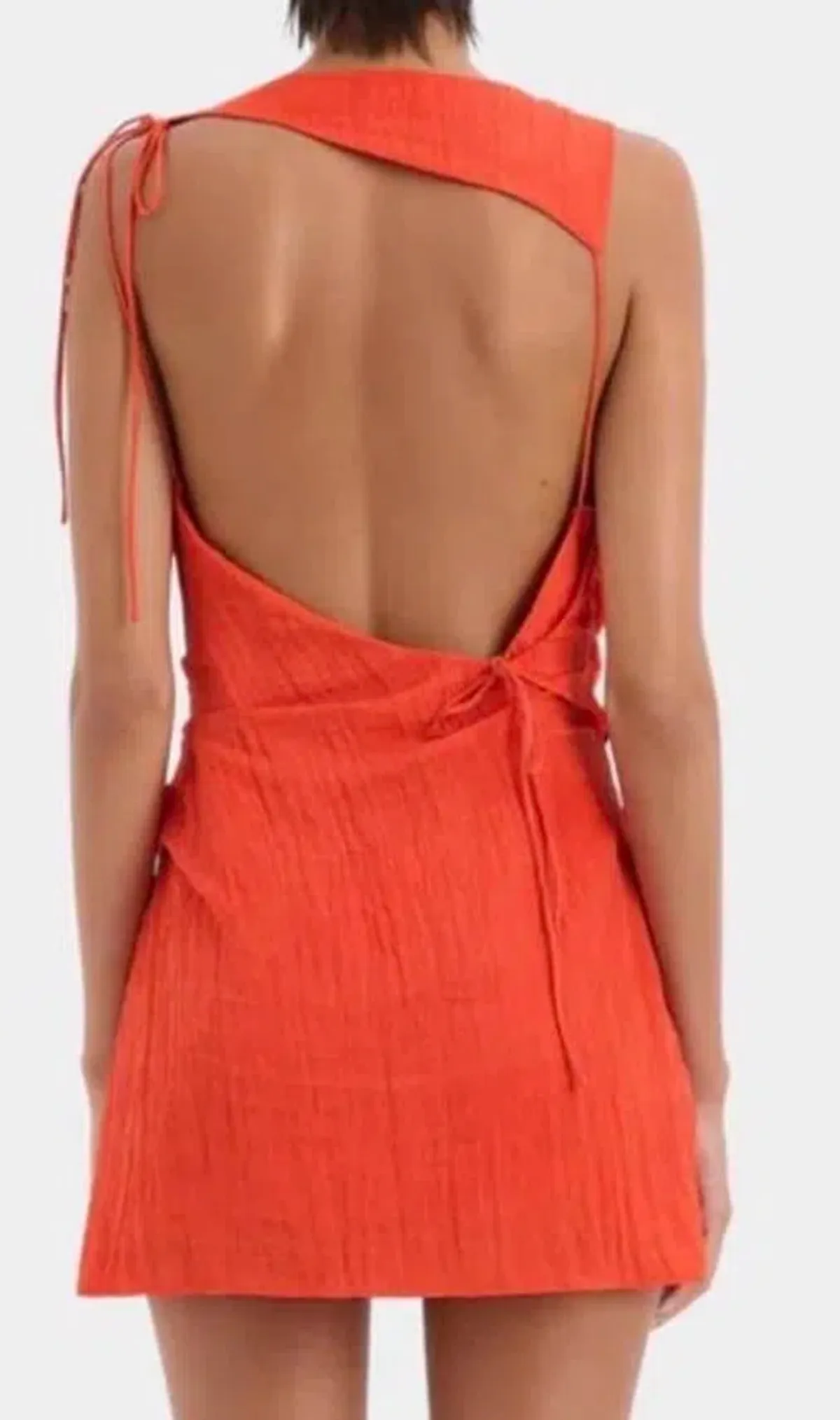 Sir the Label Ligera Mini Dress Tangerina - Image 3