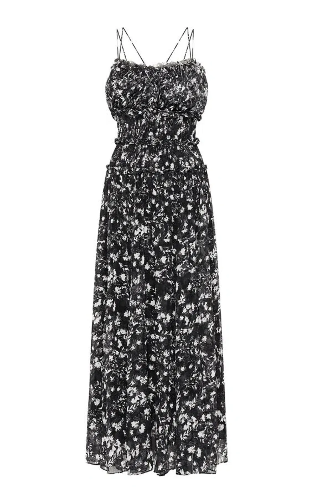 Rachel Gilbert Arietta Patterned Silk Chiffon Maxi Dress Print Size 8 - Image 3