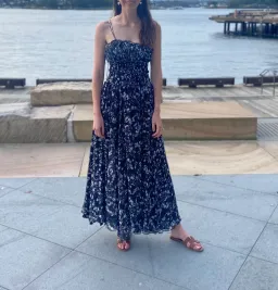 Rachel Gilbert Arietta Patterned Silk Chiffon Maxi Dress Print Size 8 for rent on The Volte - image 2