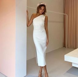 Bec and Bridge Asym Midi dress white for rent on The Volte - image 1
