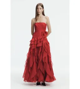 Aje Canyon Gown in Scarlet Red Size AU8 for rent on The Volte - image 1