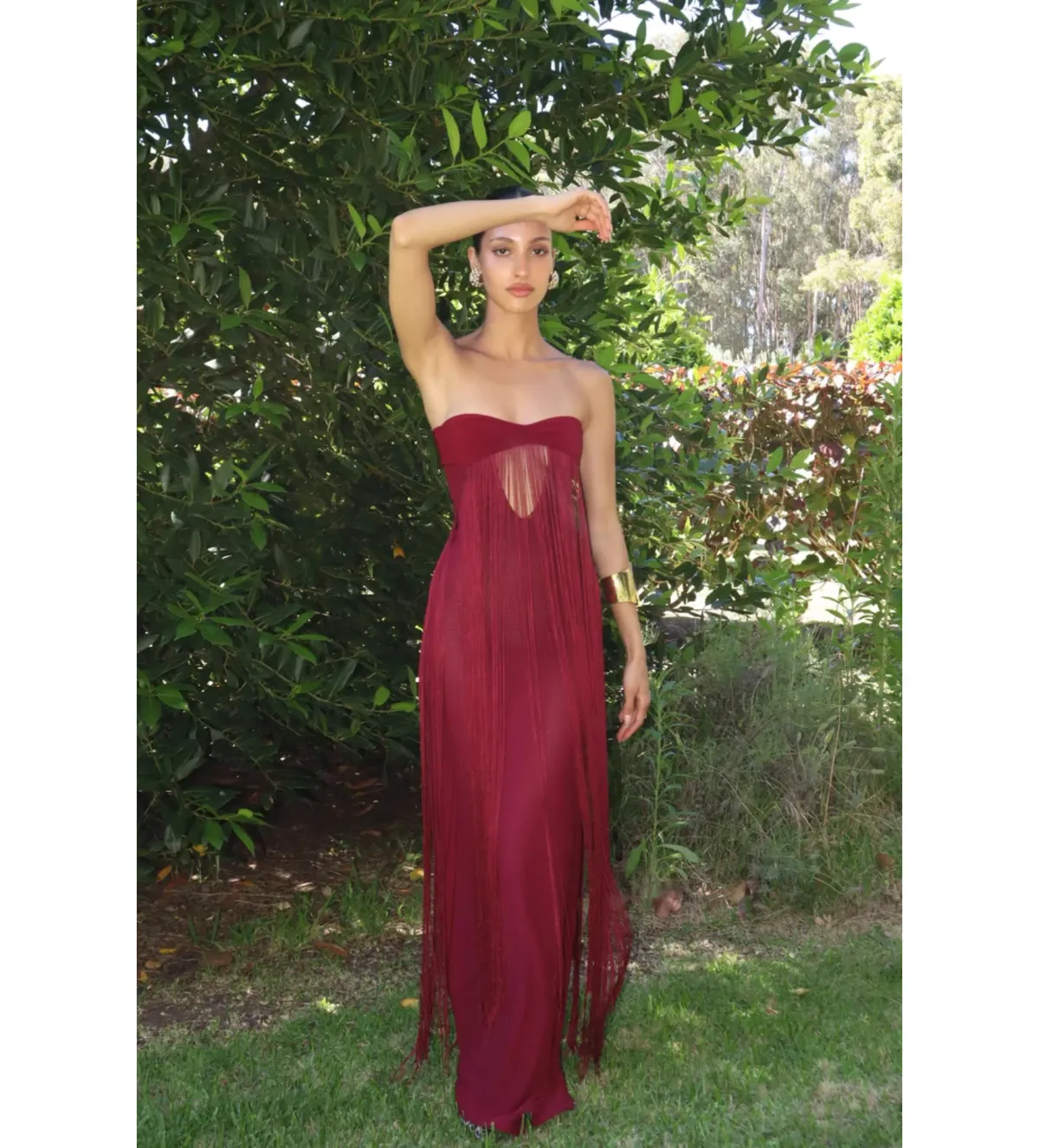 Deconduarte Venus Gown in Wine Size M/AU10 - Image 1