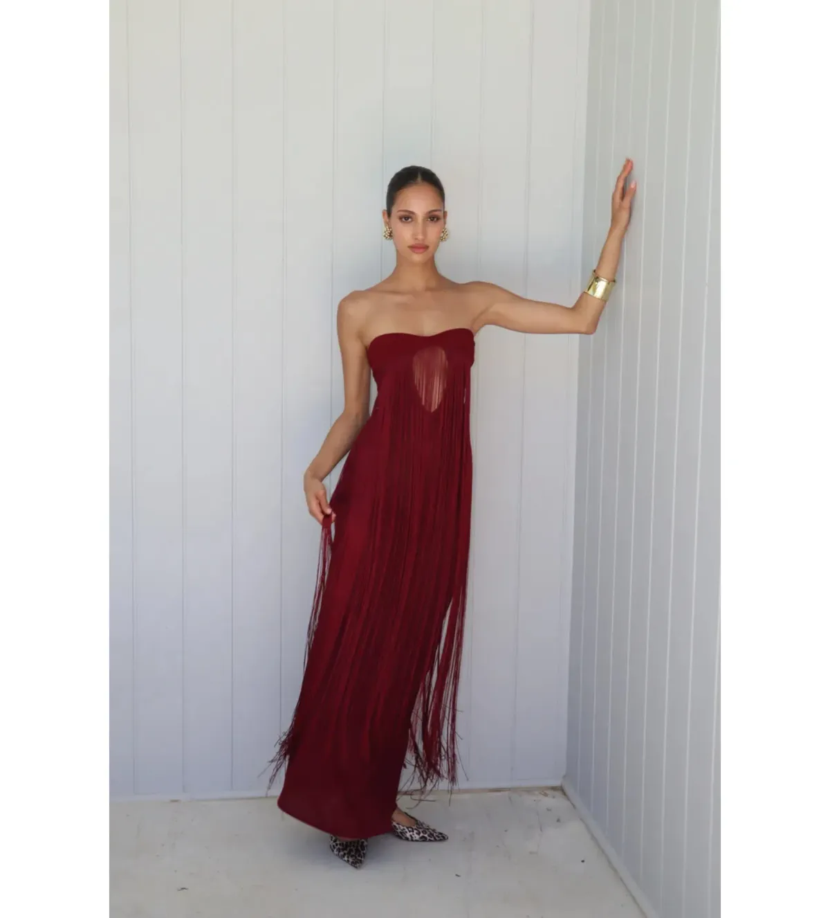 Deconduarte Venus Gown in Wine Size M/AU10 - Image 2