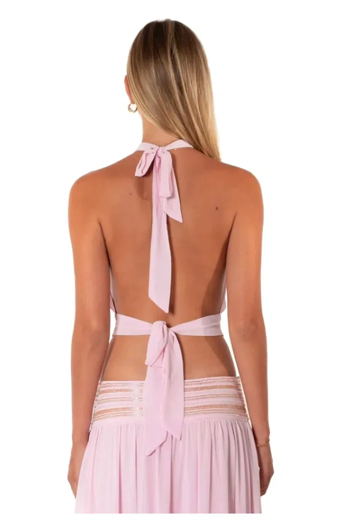 i am delilah, Octavia Halter Set, Quartz, set, maxi, pink, size 8  - Image 3