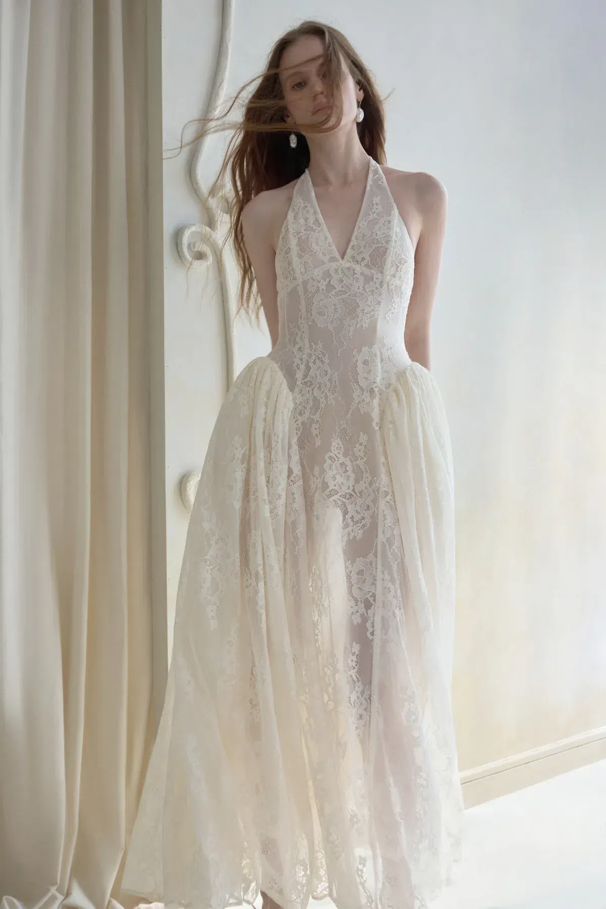 Ethereal Lace Halter Dress - Image 4