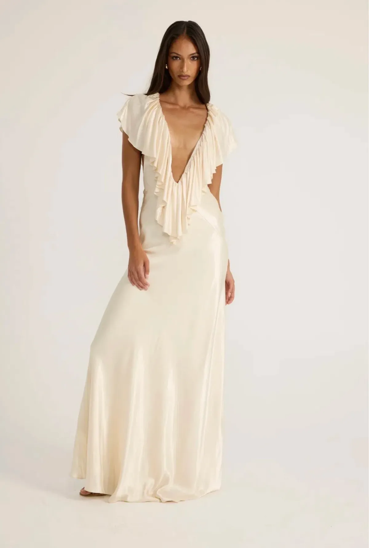 Clover Gown Satin Cream - Image 3