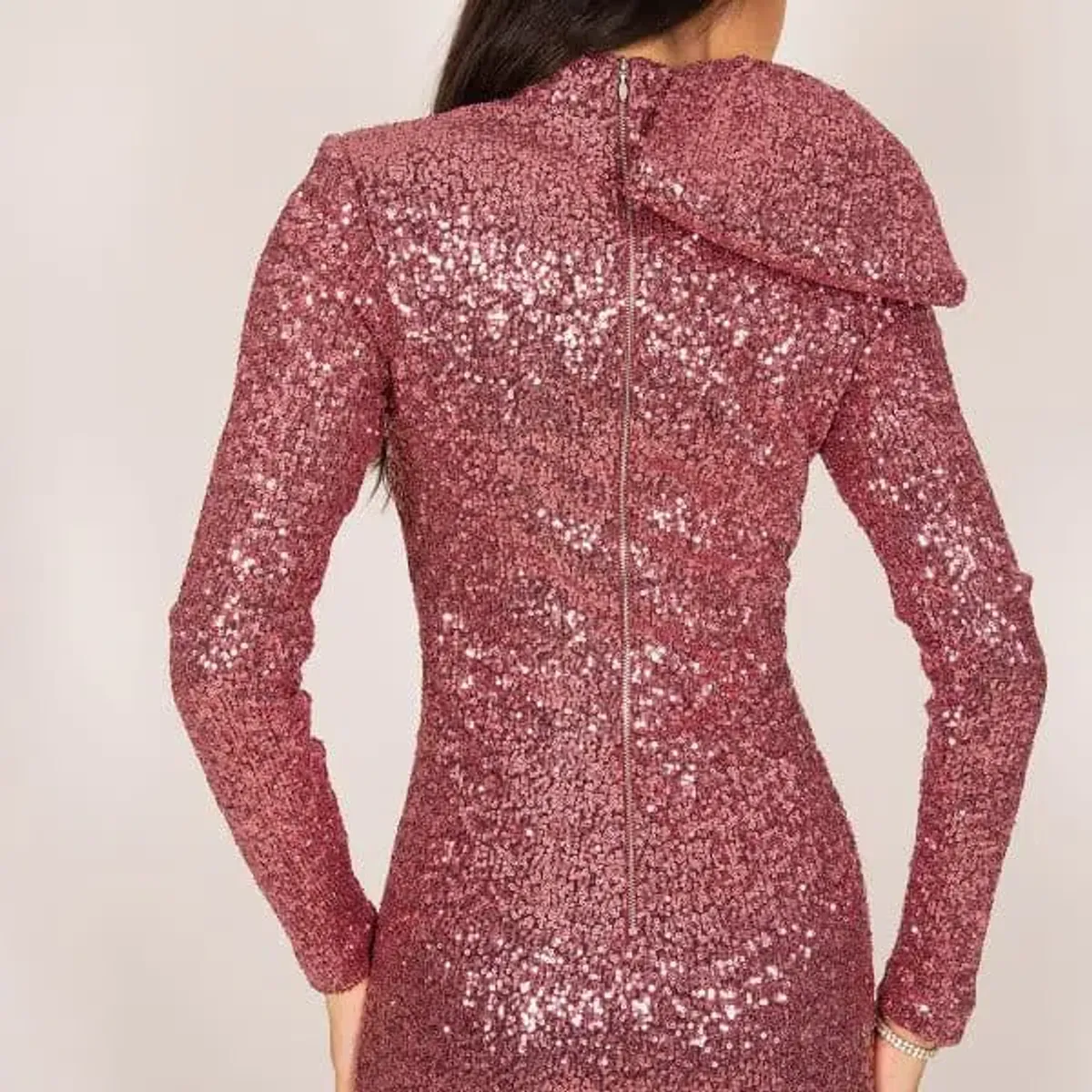 REBECCA VALLANCE MONA BOW EMBELLISHED SEQUIN MINI DRESS SIZE 10 - Image 4