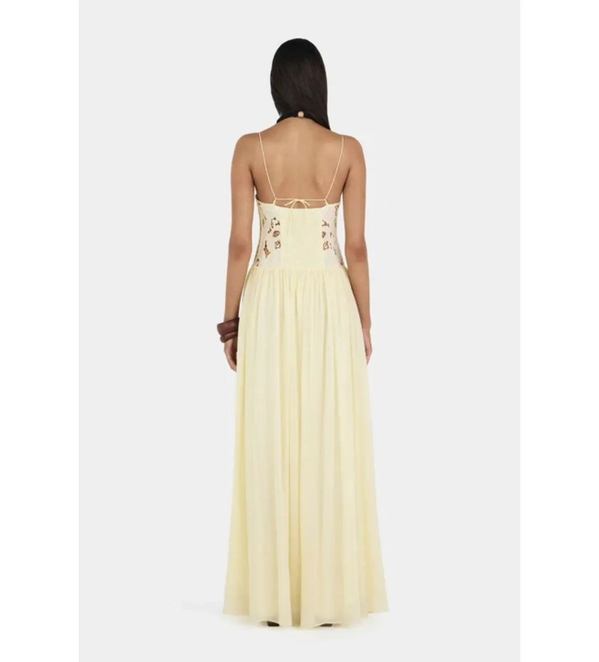 Hansen and Gretel Stephanie Maxi Dress in Butter Size XS/AU6 - Image 4