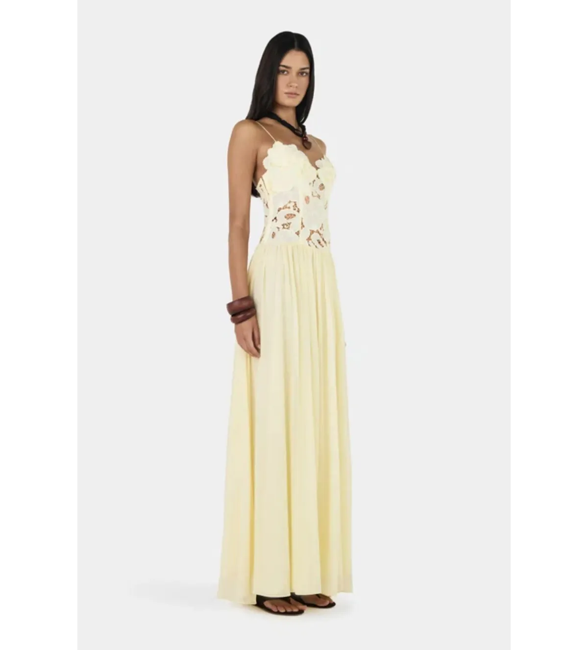 Hansen and Gretel Stephanie Maxi Dress in Butter Size XS/AU6 - Image 2