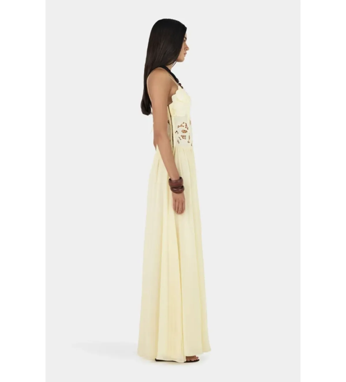 Hansen and Gretel Stephanie Maxi Dress in Butter Size S/AU8 - Image 3