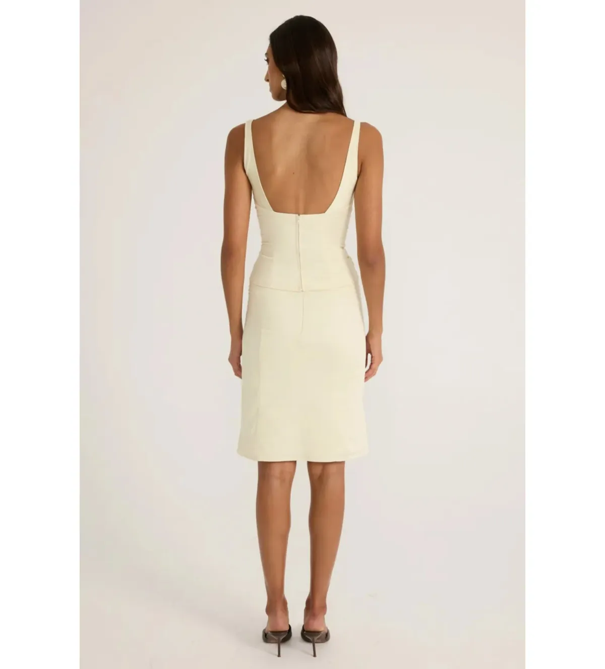 Ance Gria Atlein Top and Midi Skirt Set in Cream Size S/AU8 - Image 4