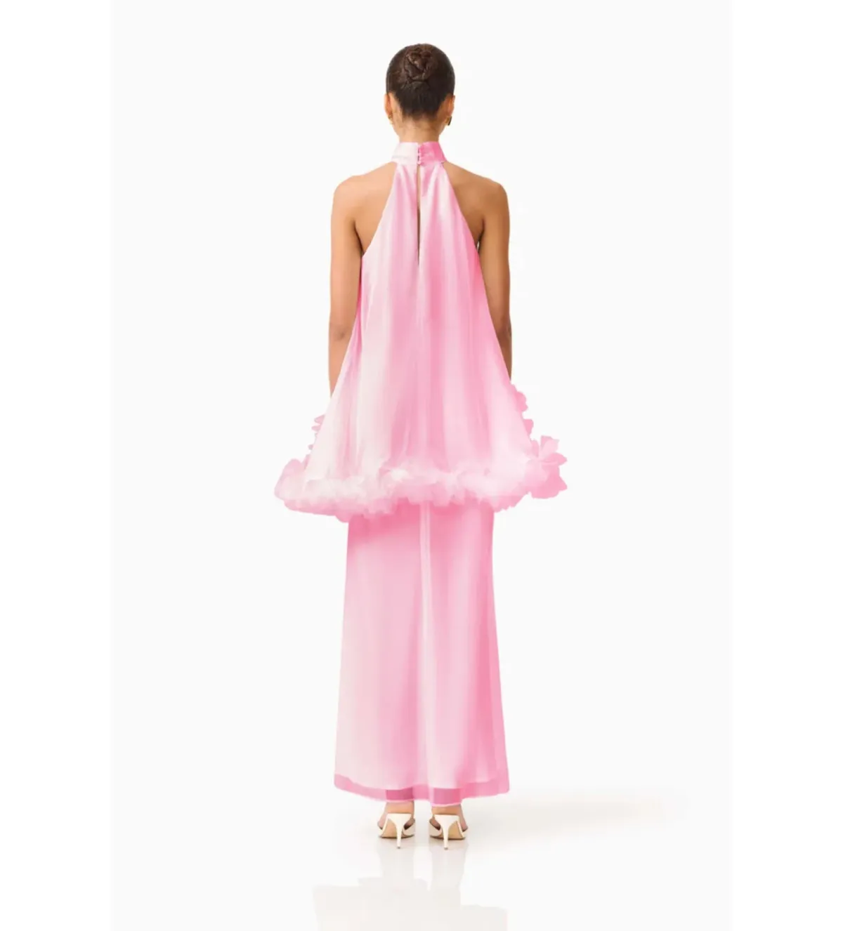 Elliatt Poppy Cape Gown in Pink Size S/AU8 - Image 4