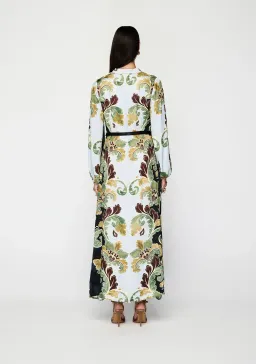 🌻MOS the Label Ivara Midi Dress - Size 12 AU - Satin Floral Green Maxi 🌻 for rent on The Volte - image 5