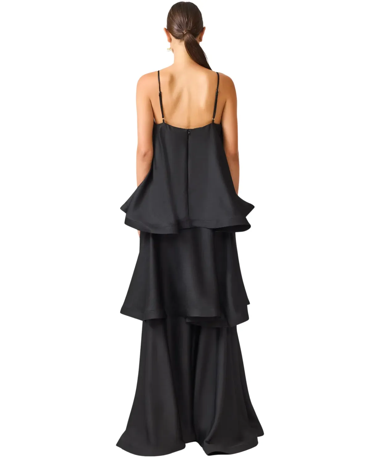 Elliatt Tilly Tiered Maxi Dress Black Size L - Image 3
