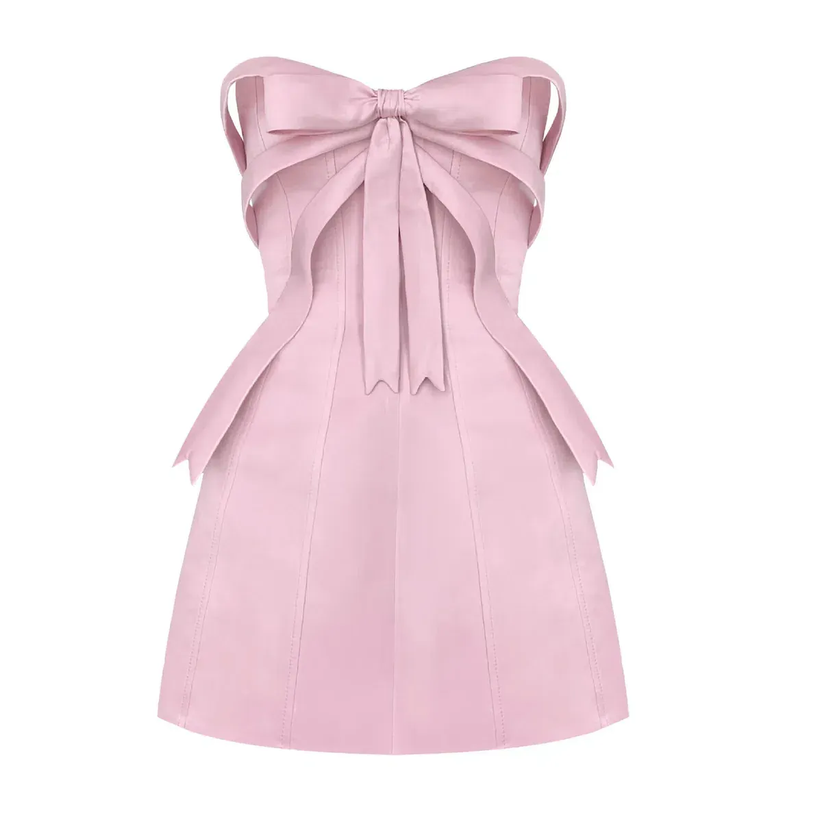 Lirika Matoshi Pink Bow Dress Mini XS  - Image 2