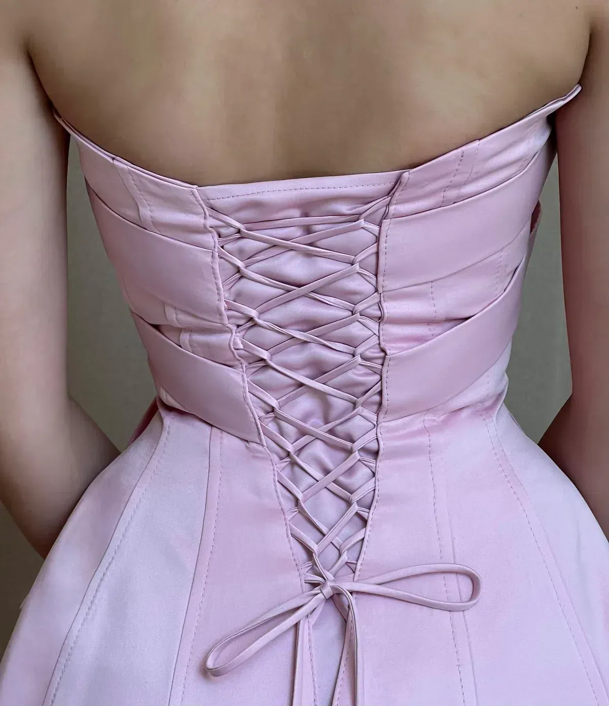 Lirika Matoshi Pink Bow Dress Mini XS  - Image 4