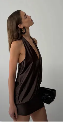 Arabel drapped mini dress  for rent on The Volte - image 3